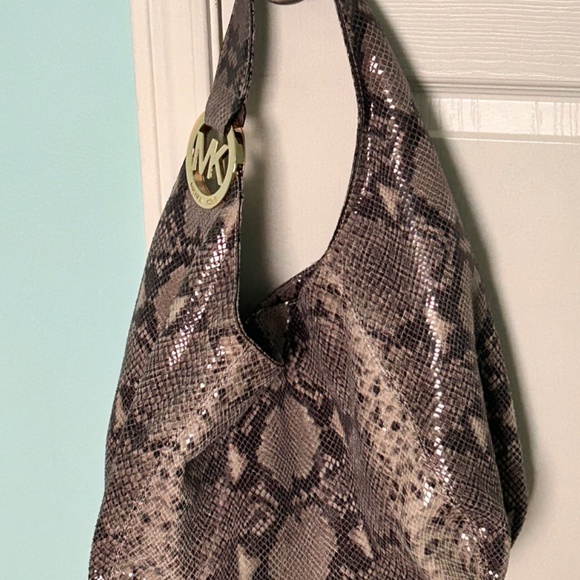 Sale! Michael Kors Fulton Python Hobo Bag - Picture 4 of 8